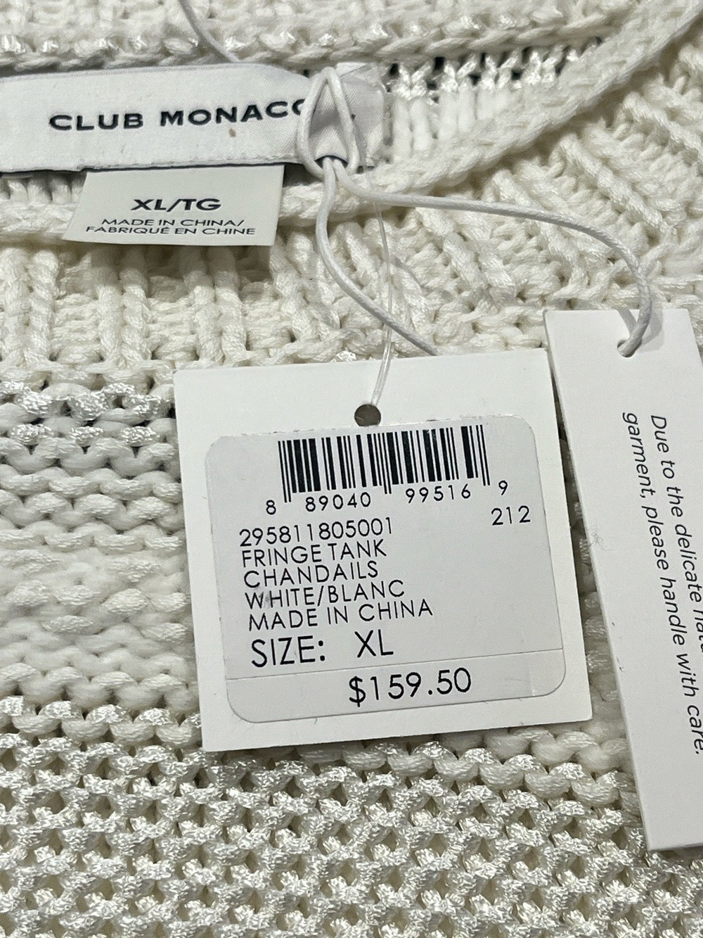 Club Monaco Chadials Fringe Sweater Tank XL - Picture 4 of 8